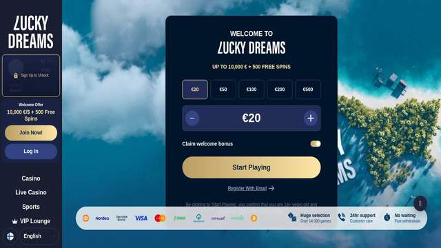 LuckyDreams casino screenshot